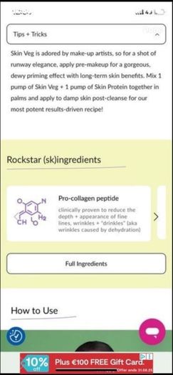 New SKINGREDIENTS  of 02 Skin Veg and 03 Skin Protein Refills