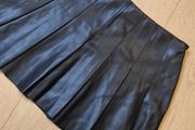 Stradivarius Faux Leather Pleated Skirt - M