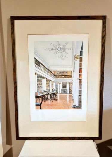 Large Original Print King's Inns Library By David Evans