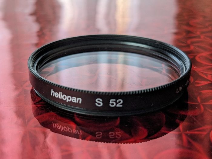 heliopan uv filter 52mm, made in Germany