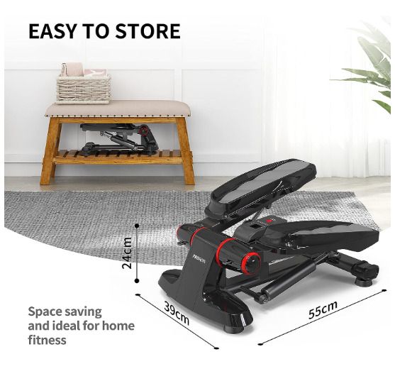PROIRON Steppers for Exercise, Mini Stepper Machine with Display, Step Exercise Machine with Resistance Bands for Home Workout