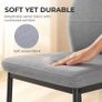 Set of 2 Velvet Bar Stools with Footrest and Backrest, Kitchen & Living Room Stools, Grey Image 7