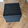 2x Black Fabric Storage Cube Footstools Image 2
