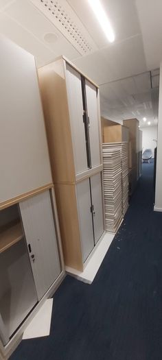 Office Tambour Cabinet Lockable 120 cm