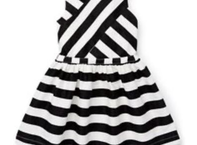 Seed Heritage Black & White striped dress Sz1-2 BNWT