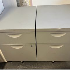 Small filing cabinets on wheels x2