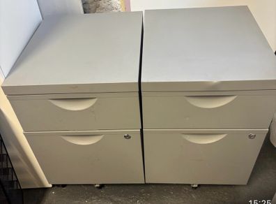 Small filing cabinets on wheels x2
