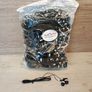 Bulk earphones 100x Pack | Basic Earbuds, Dot Headphones, Black in-Ear Earbuds, Disposable Headphones, 3.5 MM Audio Jack Stereo Earphones for Schools, Kids, Classrooms & Libraries Image 8