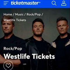 4 westlife standing tickets