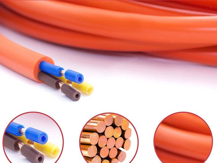 10M Extension Lead - Heavy Duty Caravan Hook Up Cable, 16 Amp Cable 240V Camping Extension Lead, High Visibility, Orange Mains Power Cable - Ideal for Campervans & Motorhomes (10 Metres)