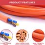 10M Extension Lead - Heavy Duty Caravan Hook Up Cable, 16 Amp Cable 240V Camping Extension Lead, High Visibility, Orange Mains Power Cable - Ideal for Campervans & Motorhomes (10 Metres) Image 3