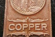 Copper 1 avdp oz Lady Liberty Bar