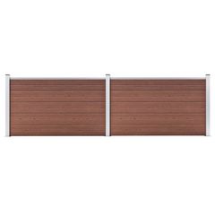 Garden Fence WPC 353x106 cm Brown