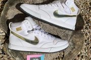 Premium Vintage White Nike with Gold Mid High