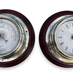 Ships clock and barometer