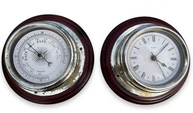 Ships clock and barometer