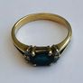 Vintage 14ct Yellow Gold Sapphire & Diamond Ring Image 7