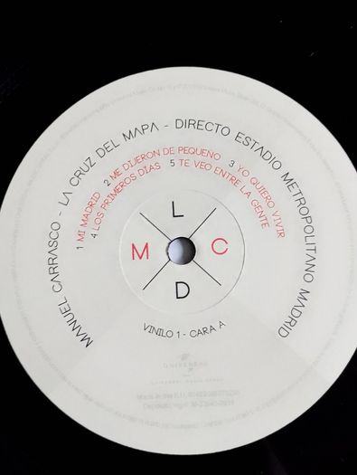 Manuel Carrasco - La Cruz Del Mapa - Directo Estadio Metropolitano Madrid 2 x LP (2019) Latin Pop EX+