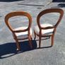 Two balloon back chairs seats need upholstery Image 2