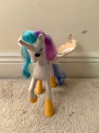 My Little Pony G4 Talking Princess Celestia speaks Polish approx. 21 cm. Used Plesae see photos
