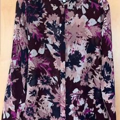 Ladies Size 14 Wine Patterned Blouse by Inwear