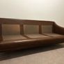 Brown Leather The President Mid Century Sofa by Ingemar Thillmark for OPE-Mobler Image 4