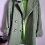 Green Herringbone Coat - Women's Medium Image 4