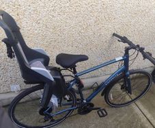 Ridgeback Element Hybrid Bike XL 21 inch Blue  Excellent Condition  and Child Seat and Extras