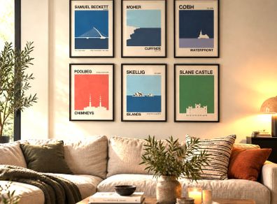 Irish Landmark Minimalist Art Prints