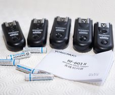 Set of 5 x YONGNUO RF-603 II Remote Flash Triggers for Canon/Nikon/Sony (and Fuji X)