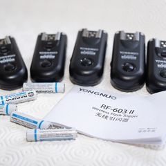 Set of 5 x YONGNUO RF-603 II Remote Flash Triggers for Canon/Nikon/Sony (and Fuji X)
