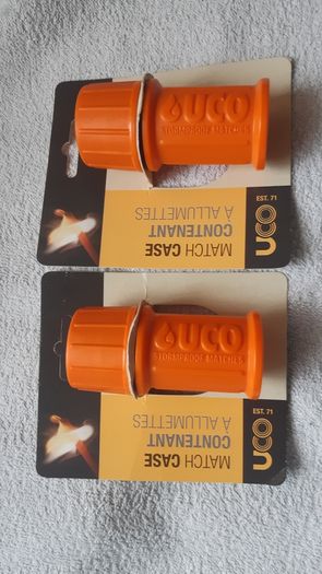 UCO Stormproof Match Case (no matches included) Orange Camping Emergency Bushcraft Survival Geocaching