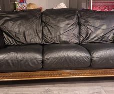 leather couch & armchair