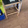 Vintage Bamboo & Glass Side Table / Bedside Table with Lower Shelf Image 4