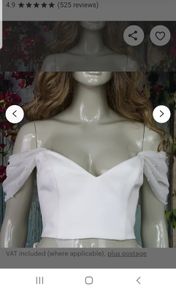Detachable wedding dress sleeves