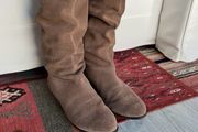 DUNE - brown suede mid-calf boots size 39