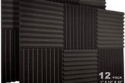 12 Pack Acoustic Foam Panels, 1" X 12" X 12" Studio Soundproof Wedge-shaped Fireproof Soundproof Liner Acoustic Treatment Foam (FREE POSTAGE)