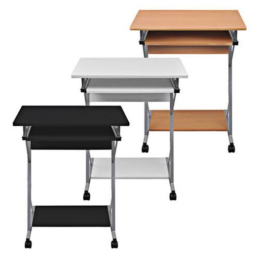 Computer Desk Rolling Small Study Home Office Workstation Table - FREE DELIVERY NATIONWIDE