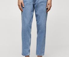 New! Youths teenager Mango Sam carrot blue denim jeans Euro 38