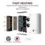 Space Electric Heater Mini Fan Heater 500W Standing & Lying Small Portable Electric Heaters for Home and Office, White, UK Plug Image 7
