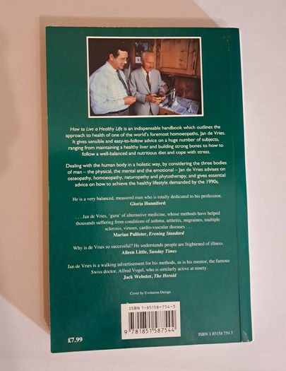How to Live a Healthy Life: A Handbook to Better Health by Jan De Vries