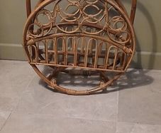 Mid-century Large Bamboo Magazine Rack