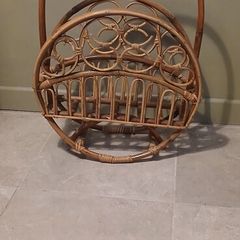 Mid-century Large Bamboo Magazine Rack