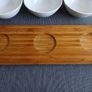 Bamboo tray with 3 bowls, never used Image 3