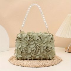 Elegant Floral Clutch Purse with Detachable Strap