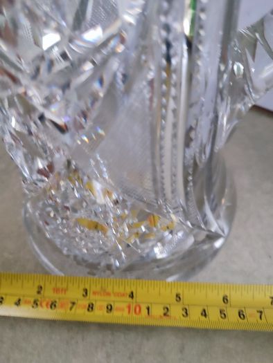 Antique American Brilliant heavy Crystal 1900 s Tall Sawtooth Pitcher, Brilliant Cut Glass Hobstar 9" Water Pitcher and  weighs about 7 lb. 3.1 kg.approx.