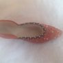 Vintage 1999 Coral Rhinestone 1920s  Shoe. Image 2