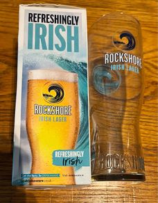 Rockshore beer pint glass