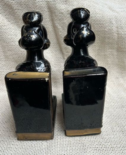 MCM Ceramic  pair of poodle bookends