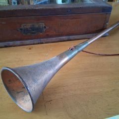 long 75cm Copper Coaching Hunting Horn